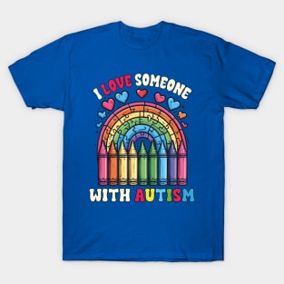 I Love Someone With Autism Puzzle Special Education Teacher T-Shirt